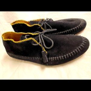 Ulla Johnson Beaded Suède Mocassins 38 / 7.5 / 8
